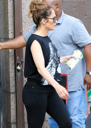 Jennifer Lopez in Black Jeans out in New York