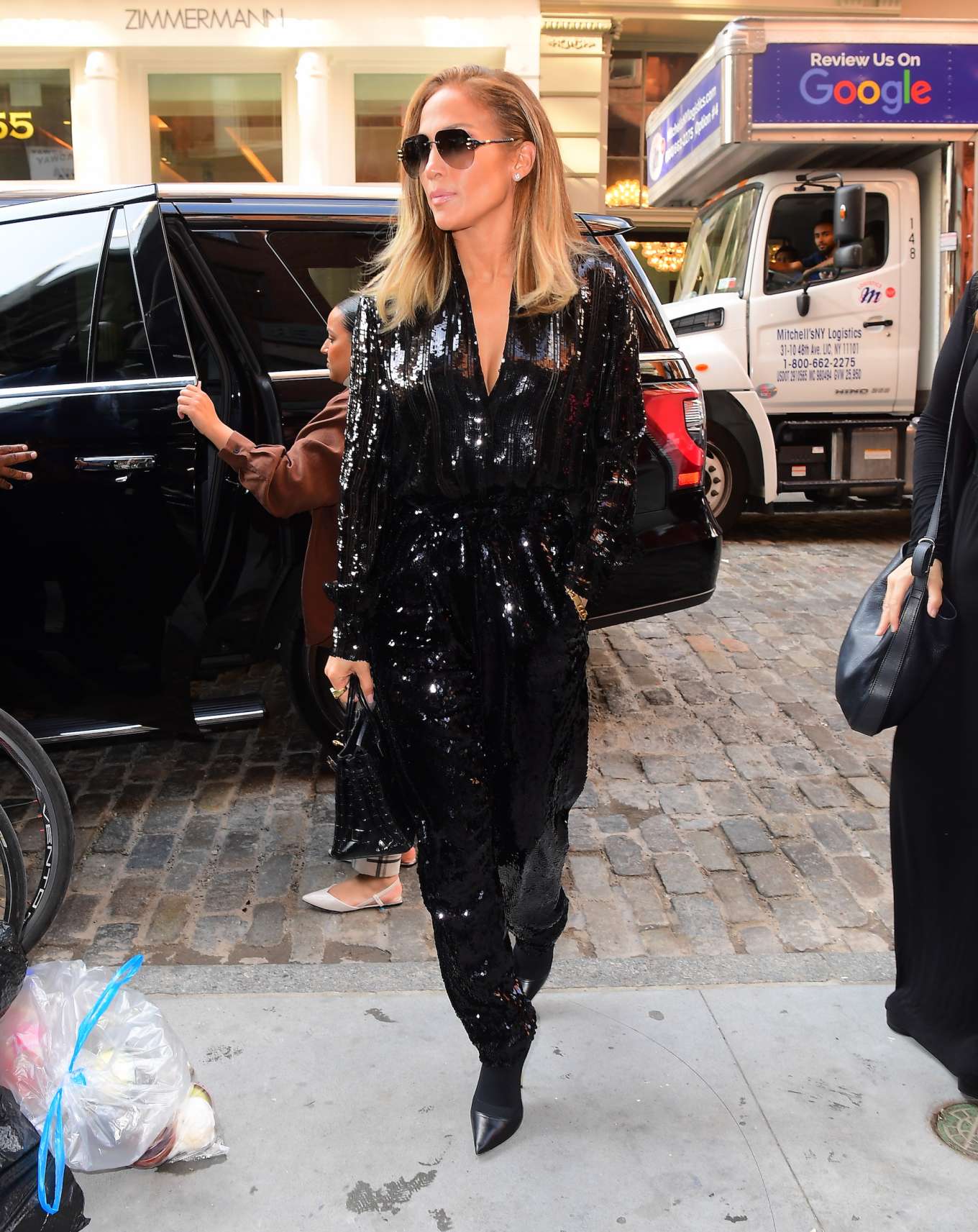 Jennifer Lopez in Black Sequin Jumpsuit-18 | GotCeleb