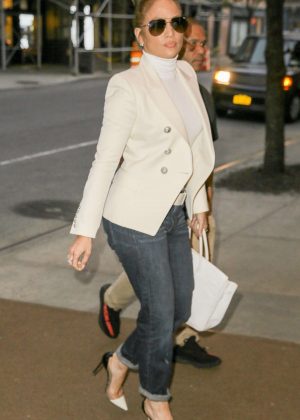 Jennifer Lopez in Jeans out in New York
