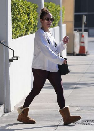 Jennifer Lopez in Spandex - Leaves a Gym in Los Angeles