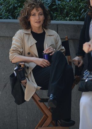 Jennifer Lopez on set of 'Shades of Blue' in NYC