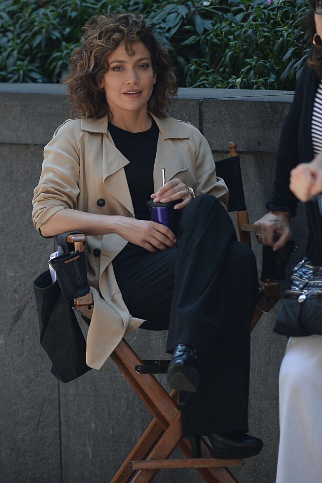 Jennifer Lopez on set of 'Shades of Blue' in NYC