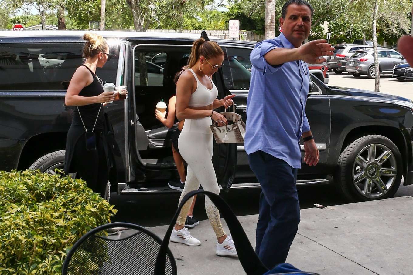 Jennifer Lopez â€“ Out with a friend for errands in Miami
