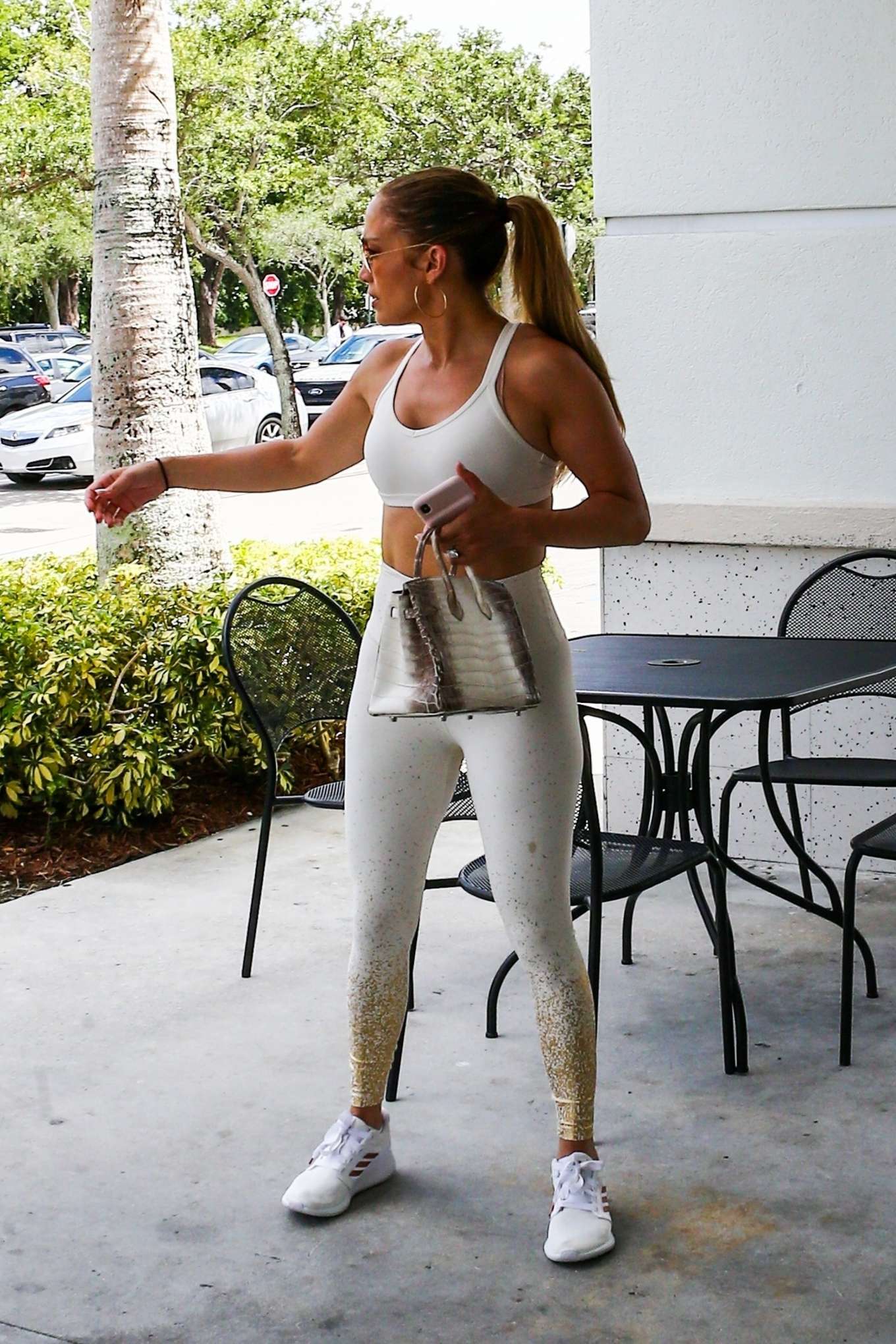 Jennifer Lopez â€“ Out with a friend for errands in Miami