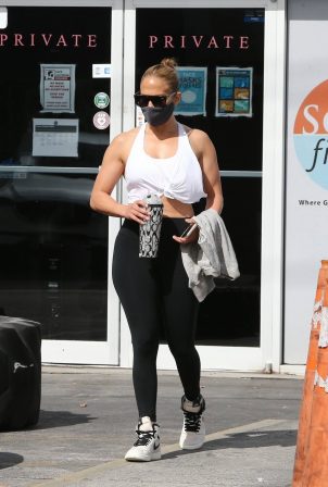 Jennifer Lopez - seen at the gym for a workout in Miami