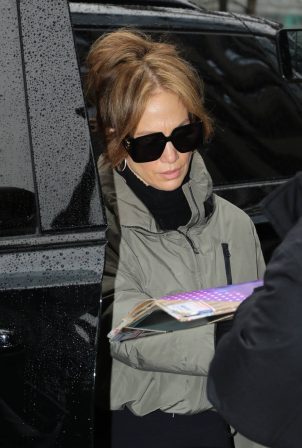 Jennifer Lopez - Seen on a rainy day in New York