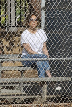Jennifer Lopez – Watches her daughter Emma play baseball in