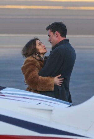 Jennifer Lopez - With Ben Affleck ahead of a flight out of LA