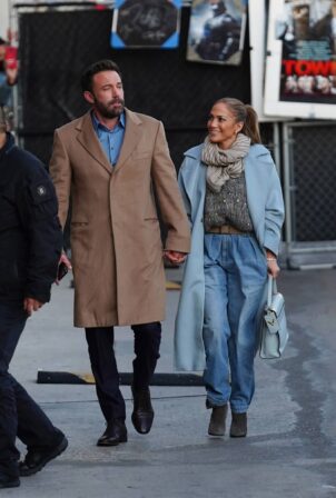 Jennifer Lopez - With Ben Affleck arrive at Jimmy Kimmel Live in Hollywood