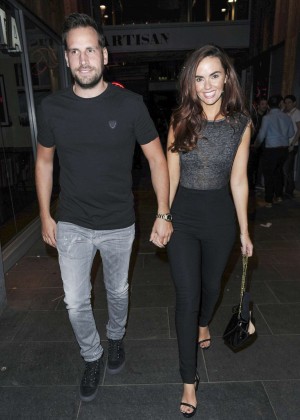 Jennifer Metcalfe Night out in Manchester