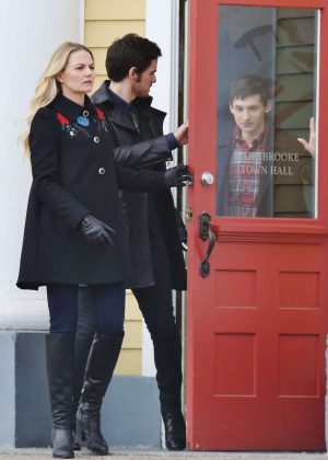 Jennifer Morrison on the set of 'Once Upon A Time' in Vancouver