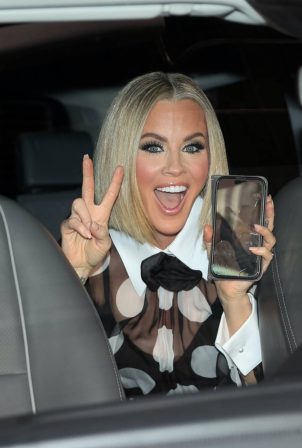 Jenny McCarthy - On her way out of the 'Live with Kelly and Mark' show in Uptown