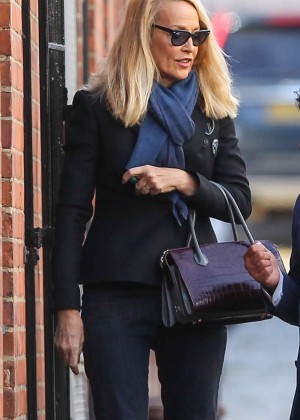 Jerry Hall - Arrives at a photography studio in London