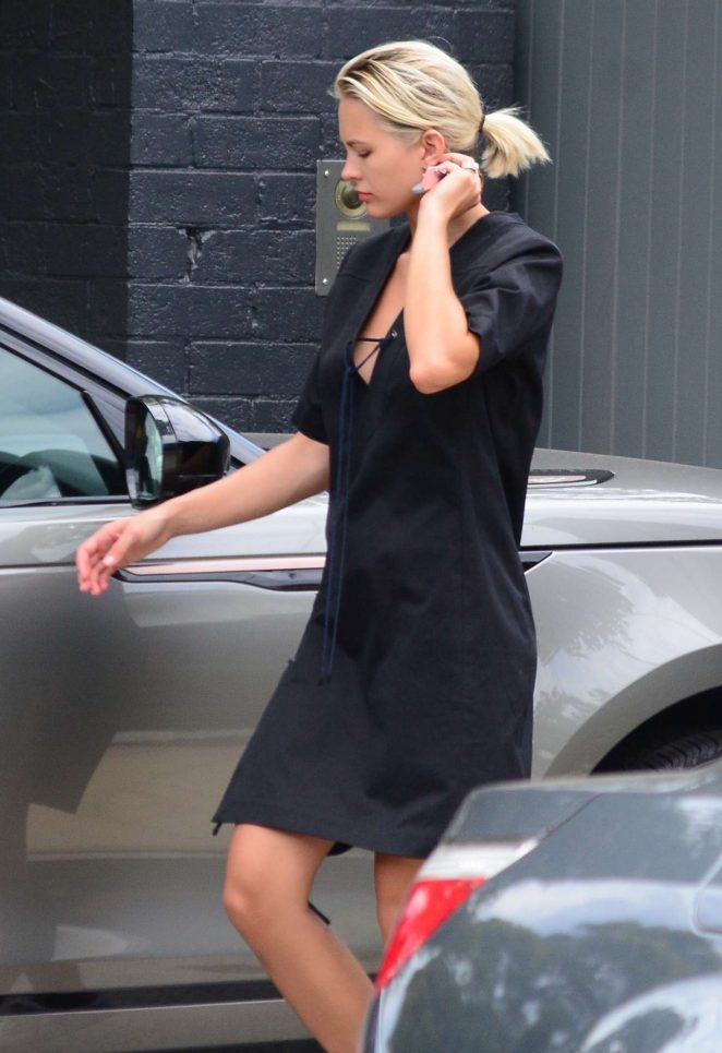 Jesinta Franklin in Mini Dress out and about in Sydney