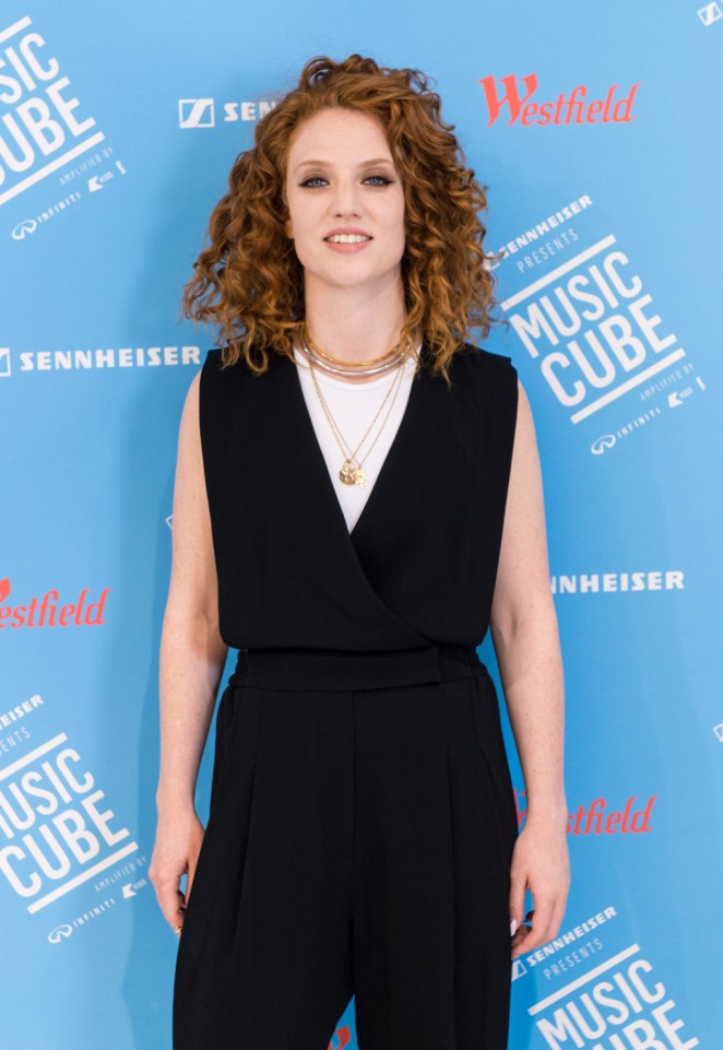 Jess Glynne - Performs on stage during a launch for MUSIC CUBE in London
