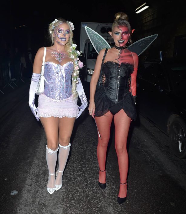 Jess Harding - With Samie Elishi at Maya Jama’s Halloween Party in London