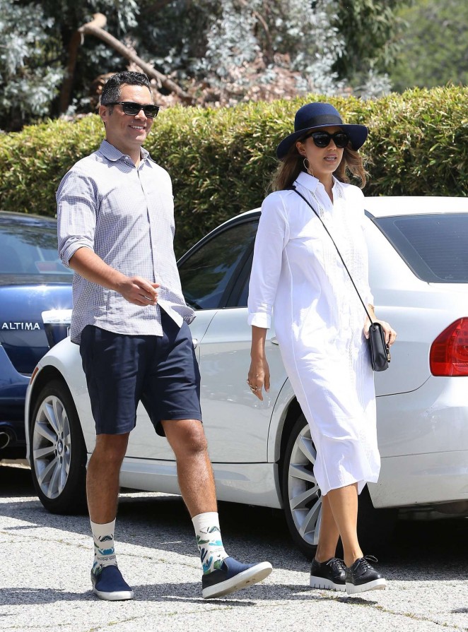 Jessica Alba and husband Cash Warren Out in Beverly Hills