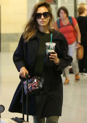 Jessica Alba - Arrives at JFK Airport in New York