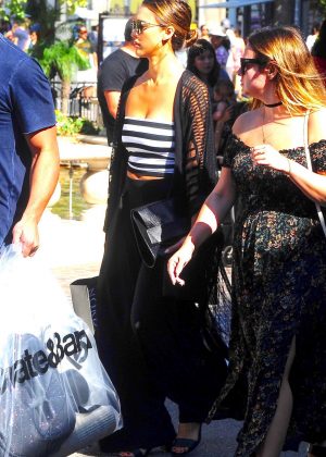 Jessica Alba at Crate and Barrel in West Hollywood