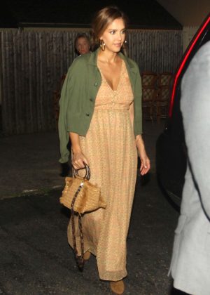 Jessica Alba at Nick and Toni's Restaurant in New York