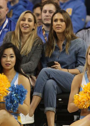 Jessica Alba at UCLA game in Los Angeles
