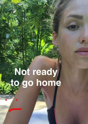 Jessica Alba in a Bikini - Snapchat Pic