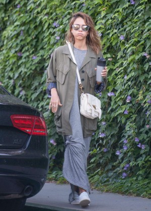 Jessica Alba in Long Dress out in Los Angeles