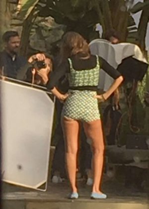 Jessica Alba in tight-fitting shorts for magazine photoshoot in LA