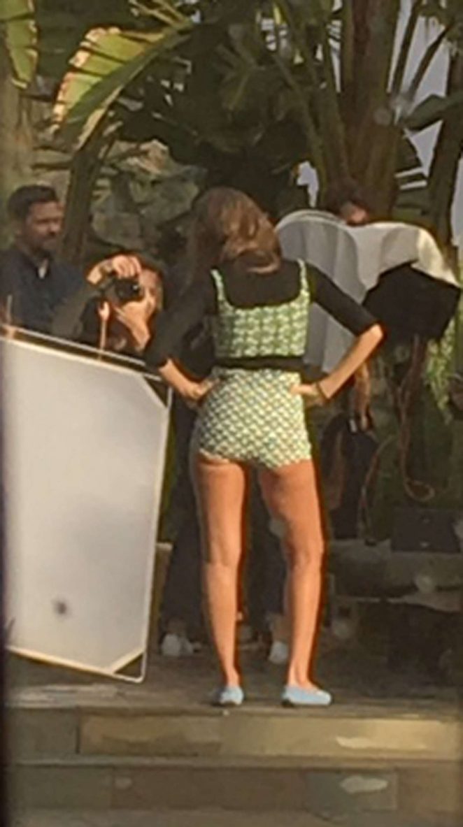 Jessica Alba in tight-fitting shorts for magazine photoshoot in LA