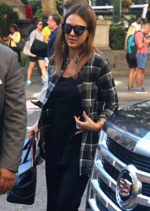 Jessica Alba - Leaving her Hotel in New York City