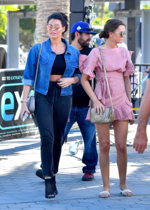Jessica and Natalya Wright head to lunch in Hollywood