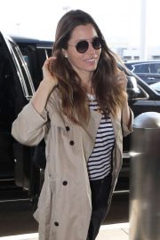 Jessica Biel - Arrives at LAX International Airport in LA