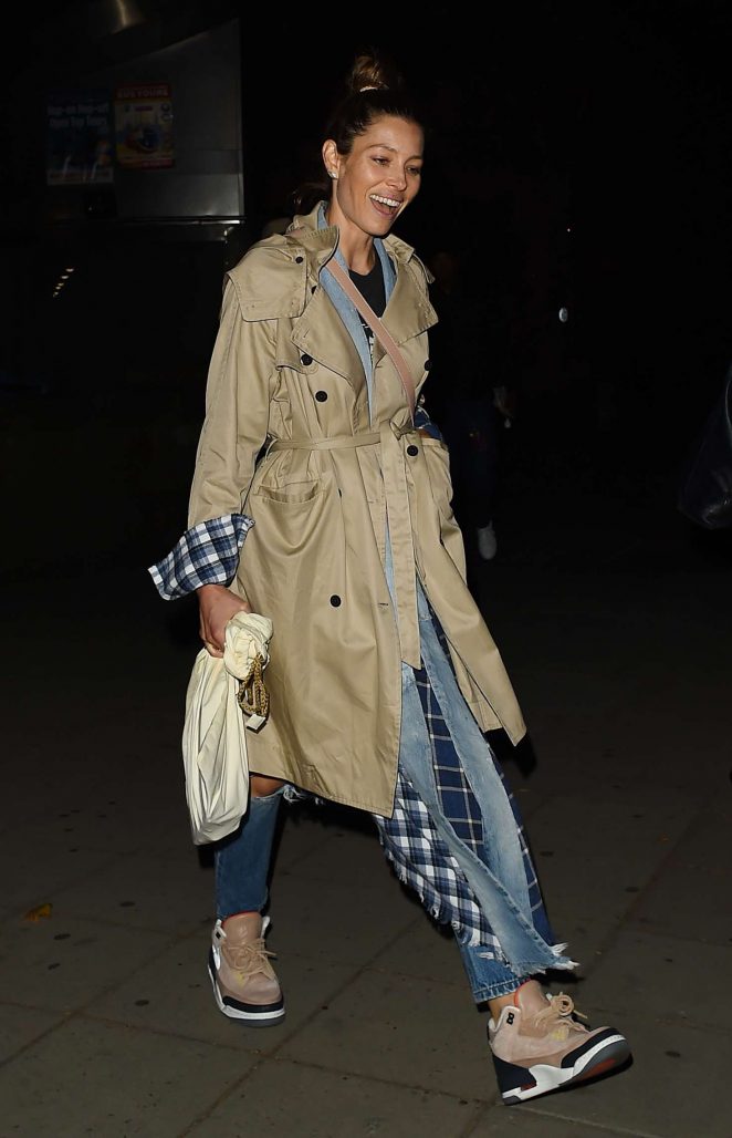 Jessica Biel - Arriving at Annabel's in London