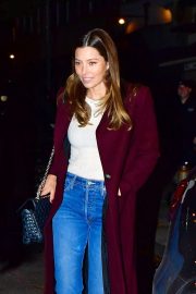 Jessica Biel - Out for dinner in New York