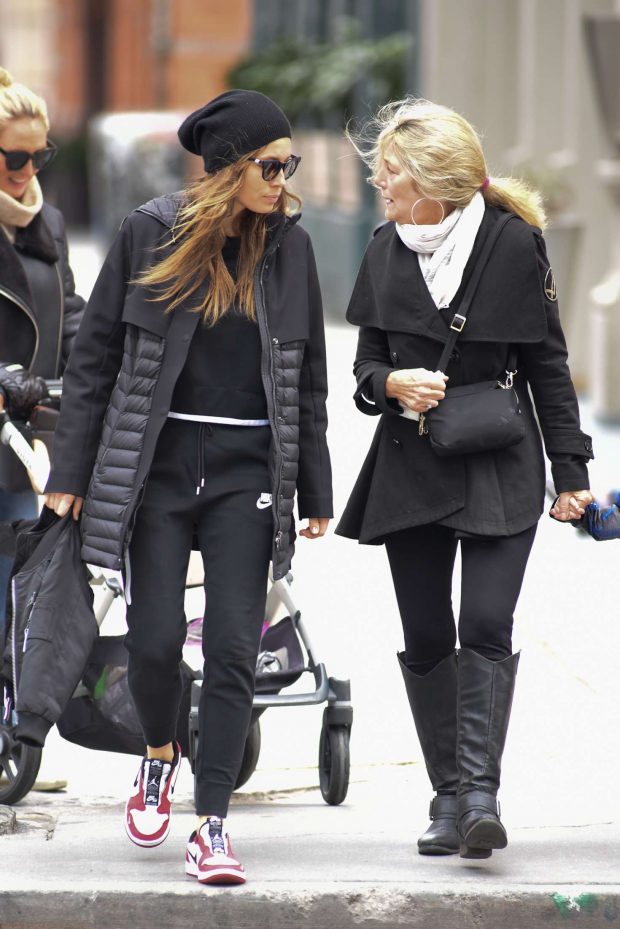 Jessica Biel with her mom Kimberly Biel out in New York City
