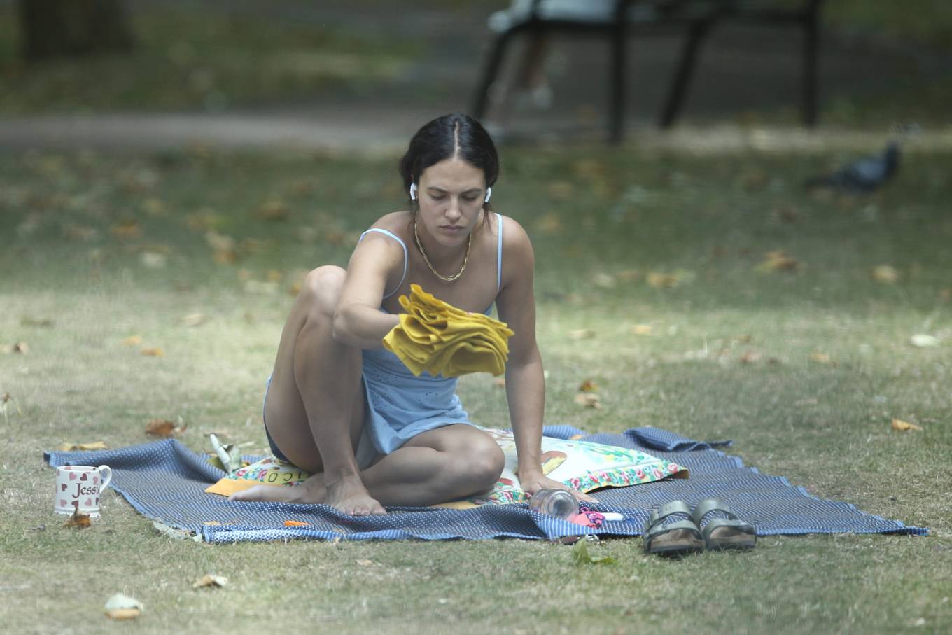 Jessica Brown-Findlay - Pictured at a park in London. 