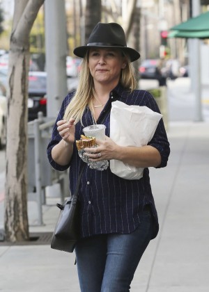 Jessica Capshaw in Jeans out in Beverly Hills