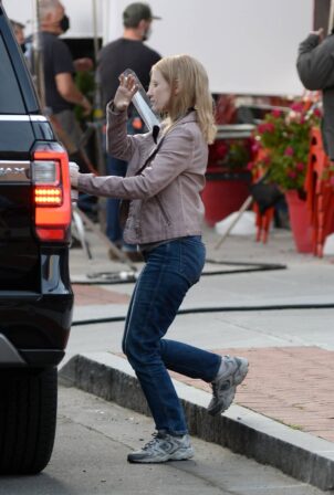Jessica Chastain - are spotted on set of 'The Good Nurse'