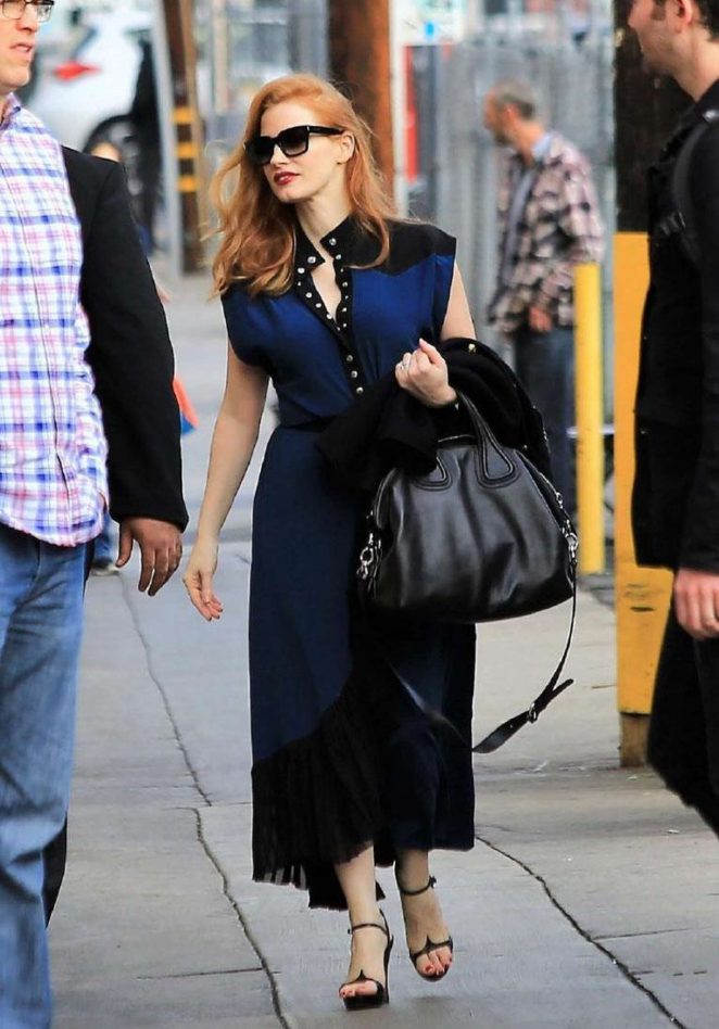 Jessica Chastain - Arriving at Jimmy Kimmel Live! in LA