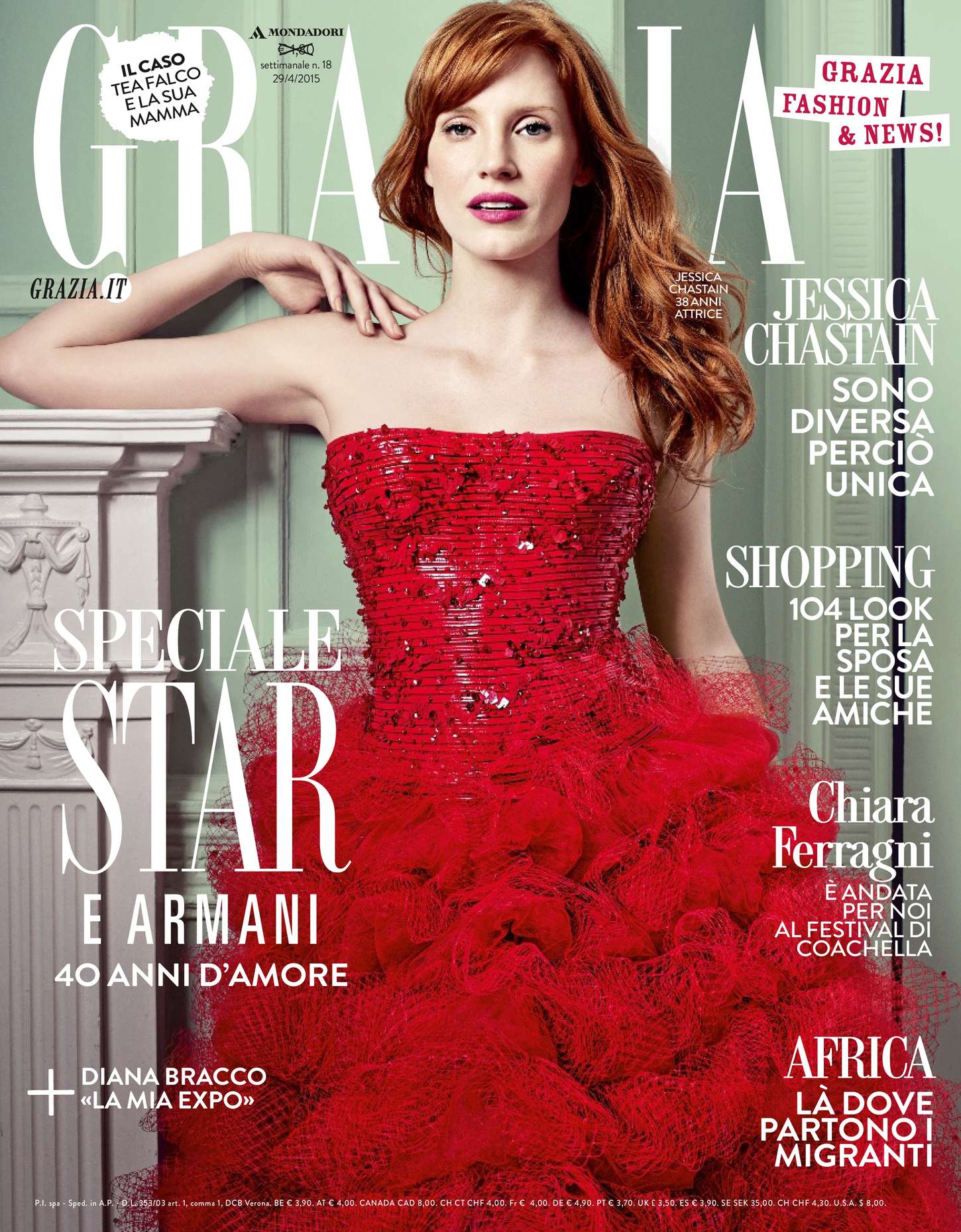 Jessica Chastain - Grazia Italy Magazine (April 2015)