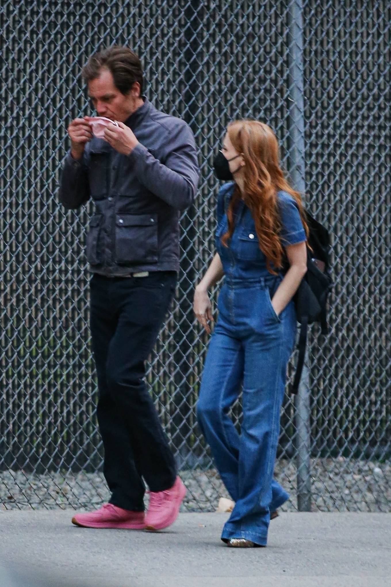 Jessica Chastain 2022 : Jessica Chastain – In a denim jumpsuit with Michael Shannon out in New York-02