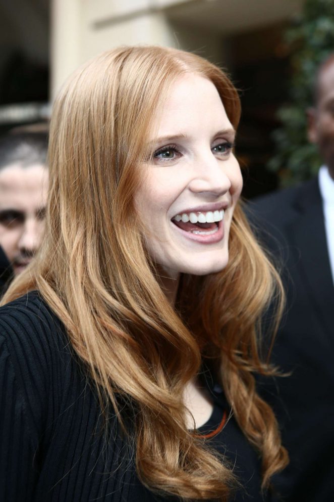 Jessica Chastain out in Paris