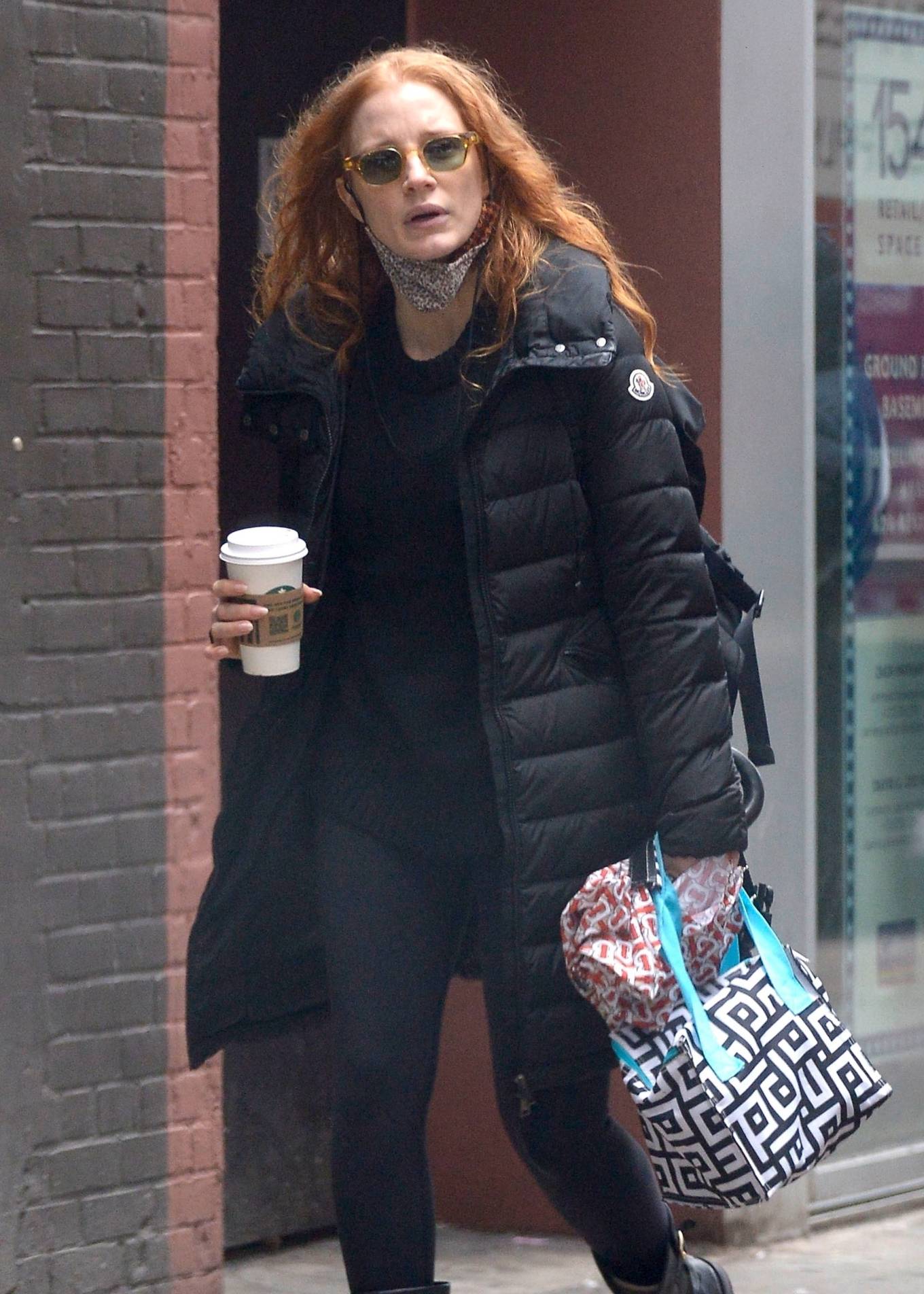 Jessica Chastain 2023 : Jessica Chastain – Seen while out on a coffee run in Midtown in New York-02