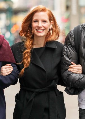 Jessica Chastain with friends out in New York City