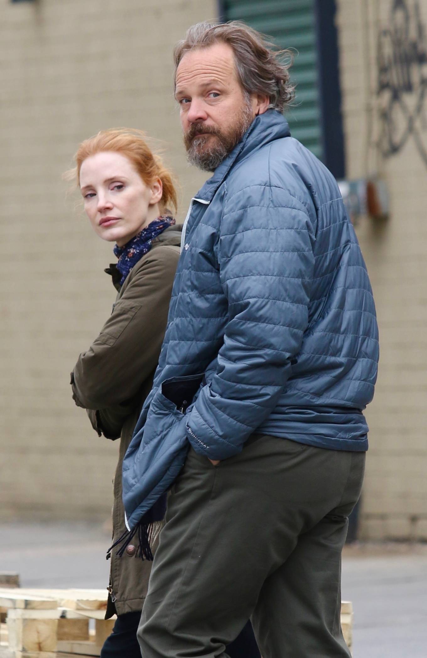 Jessica Chastain 2022 : Jessica Chastain – With Peter Sarsgaard on set of Untitled Film Project in New York-02