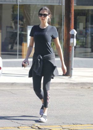 Jessica Gomes in Tights - Leaves a gym in Beverly Hills