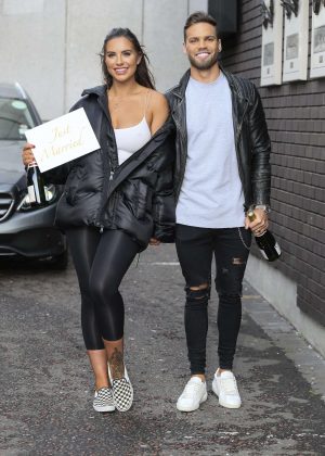 Jessica Shears and Dom Lever - Leaving the ITV studios in London