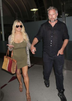 Jessica Simpson Arrives at LAX Airport in Los Angeles