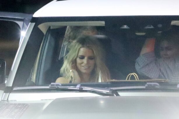 Jessica Simpson - Celebrating her 42nd birthday with husband Eric Johnson in West Hollywood