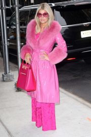 Jessica Simpson in Pink Outfit at BuzzFeed in New York